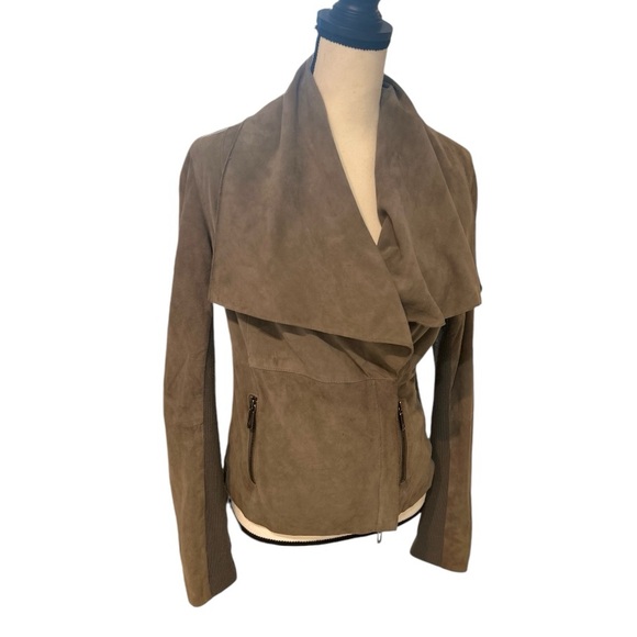 Vince Suede Gray Jacket Medium - Picture 4 of 10